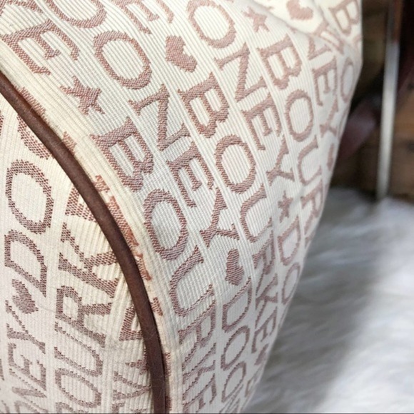 Dooney & Bourke Signature Cream Canvas Hobo Bag - Picture 8 of 16